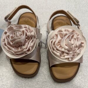Cat & Jack Pink Floral Satin Toddler Sandals.